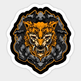 Mecha wolf Sticker